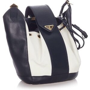 VINTAGE 90’s Yves Saint Laurent Black and White Shoulder Bag